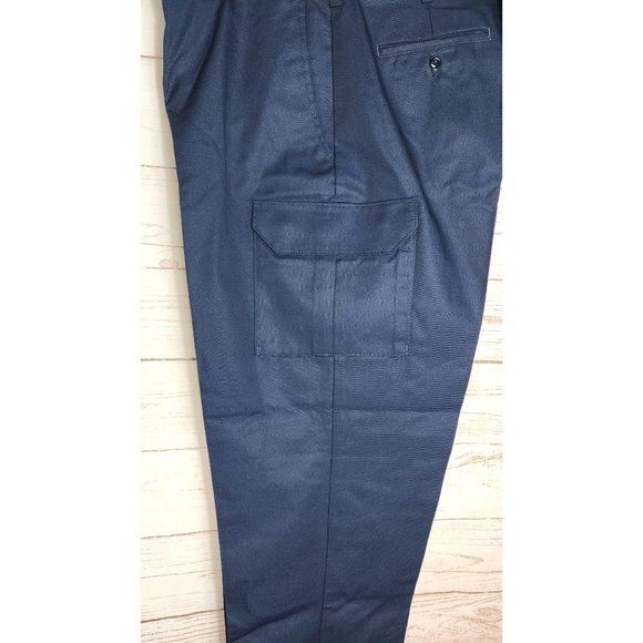 Soft Twill By UniFirst Cotton/Polyester 42x32 Draka USA Fiber Navy Blue Pants - Picture 7 of 12